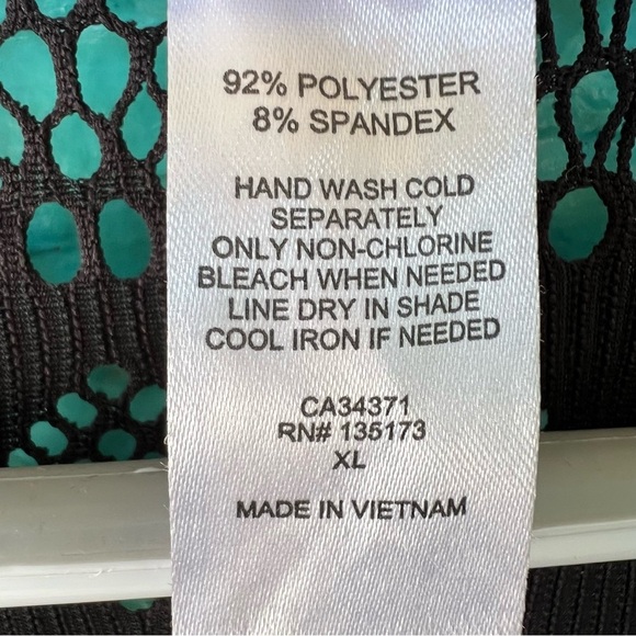 BLACK LACE LONGLINE DRAWSTRING FRINGE CARDIGAN WHIMSIGOTH SIZE XL NWT - Picture 8 of 8